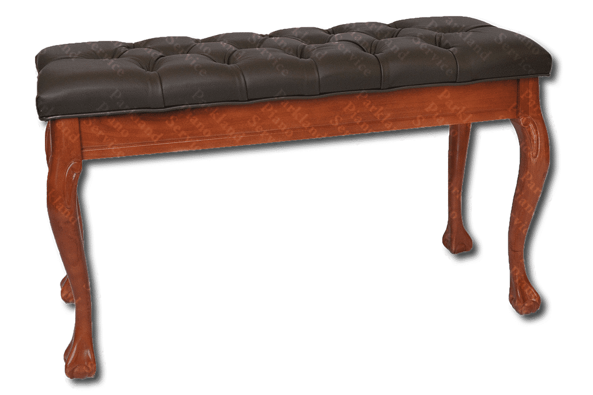 Custom made fixed height wood piano bench