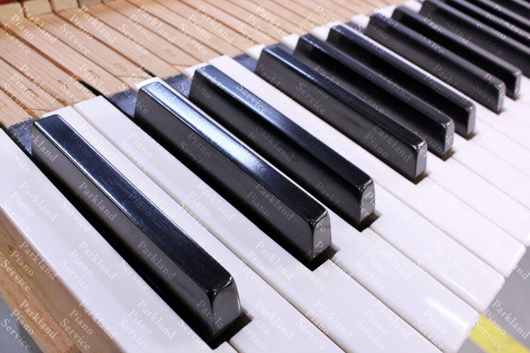 Piano keytops glossy shiny appearance after replacement